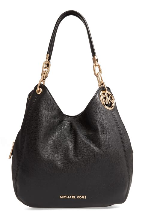 michael kors lillie bag black|Michael Kors slouchy shoulder bag.